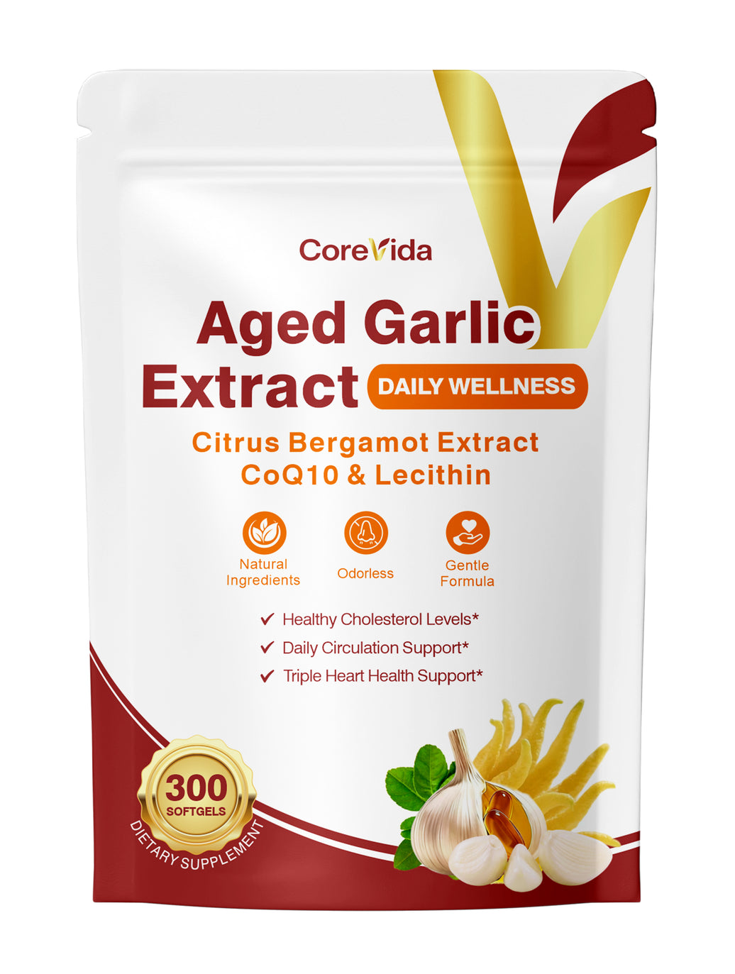 Odorless Garlic Softgels -300 Count