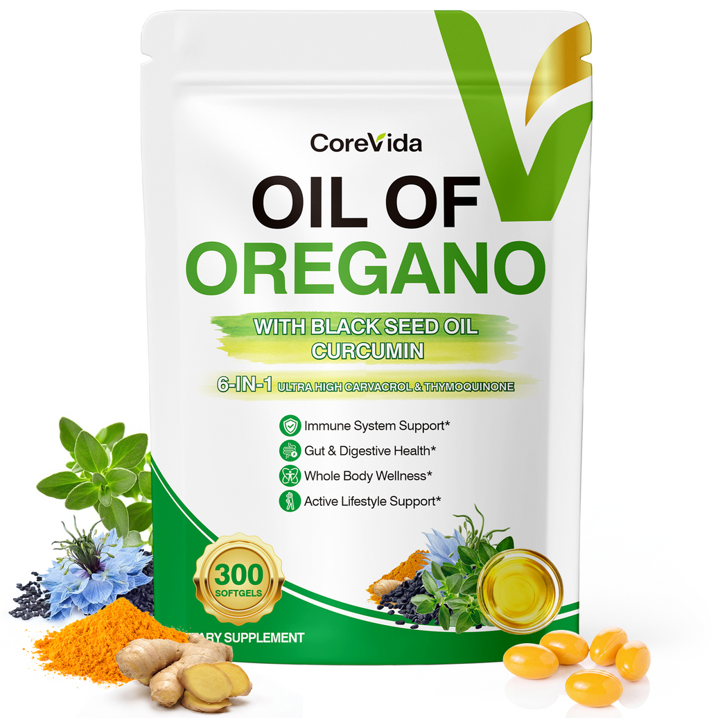 Oil of Oregano with Black Seed Oil Softgels-300 Count