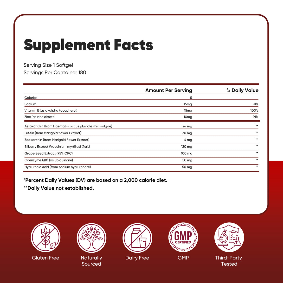Astaxanthin,Eye Health and Skin Hydration Support