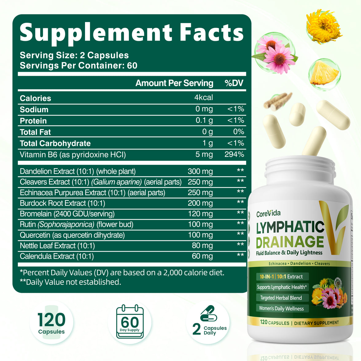 Lymphatic Drainage -120 Count