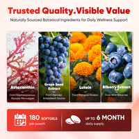 Astaxanthin,Eye Health and Skin Hydration Support