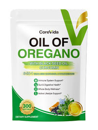 Oil of Oregano with Black Seed Oil Softgels-300 Count